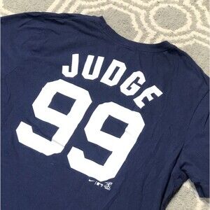 Aaron Judge Nike T-Shirt Men’s Size XL New York Yankees #99 Blue Short Sleeve
